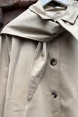 Dunbar Neckerchief Hood Gaberdine Coat Sand Beige